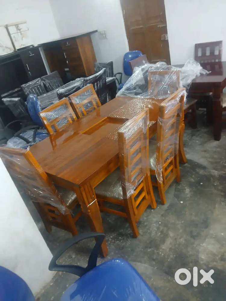 Solid assam teak wood 6 seater dainig table at very affordable price