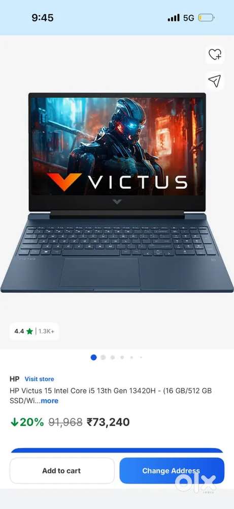 Victus laptop price 72000/- for sale just in 50000/- urgent sale