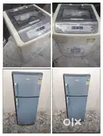 Videocon topload washing machine and whirlpool double door fridge