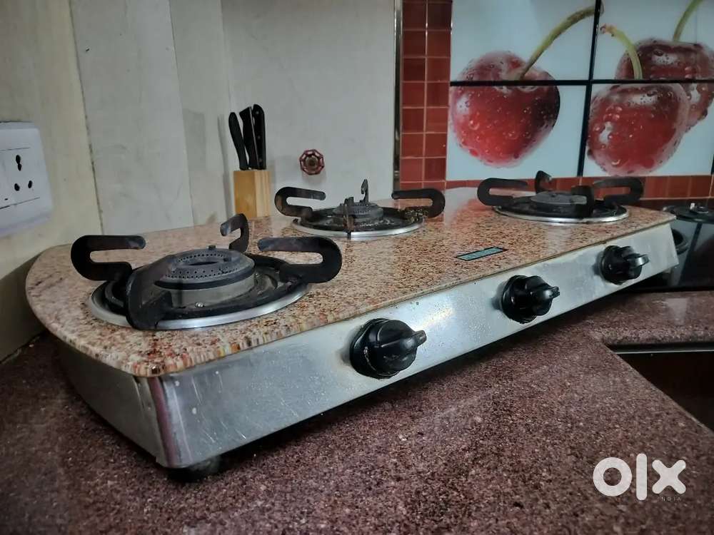 Premium Gas Stove 3 Burners Glass Top manual