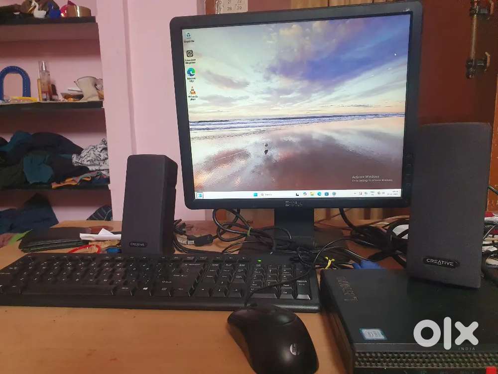 Mini PC with Monitor,2.1 Speaker, Keyboard & Mouse,