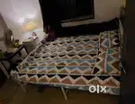 Honey Touch Metal Folding Bed with Mattress (2 Months Old)