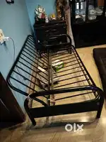 Steel Futon folding bed with mattress