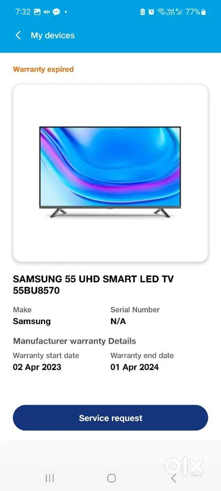 Samsun 55 UHD tv