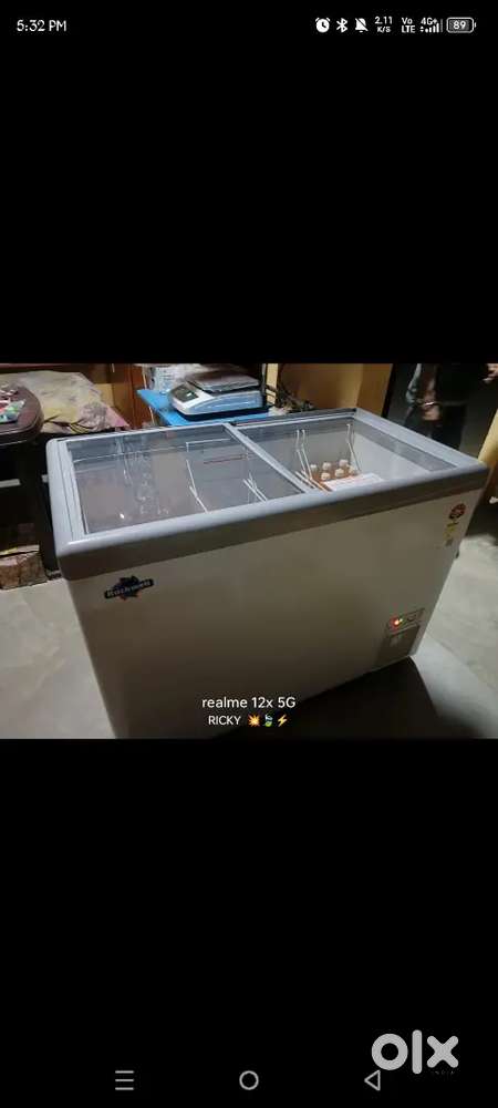 ROCKWELL GLASS FREEZER 346 L with Dual side Glass Slider.