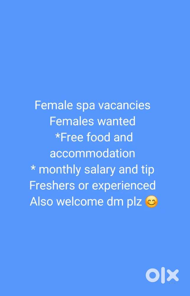 FEMALE'S SPA TERAPIST WANTED