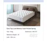 Euro top luxe memory foam apocket spring mattress