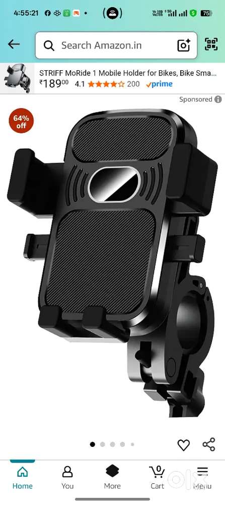 Zebronics mobile bike holder