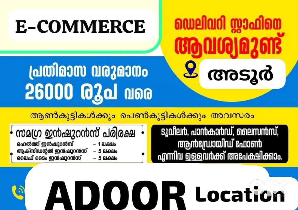 Delivery executive vacancy at ADOOR Location