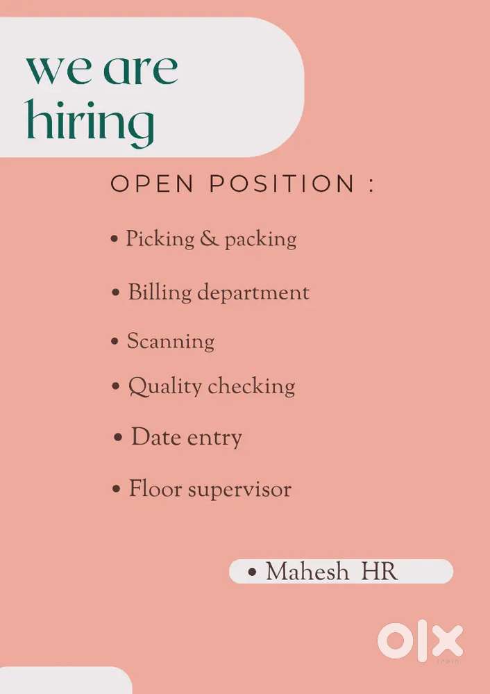 WE ARE HIRING FOR FRESHERS AND EXPERIENCE