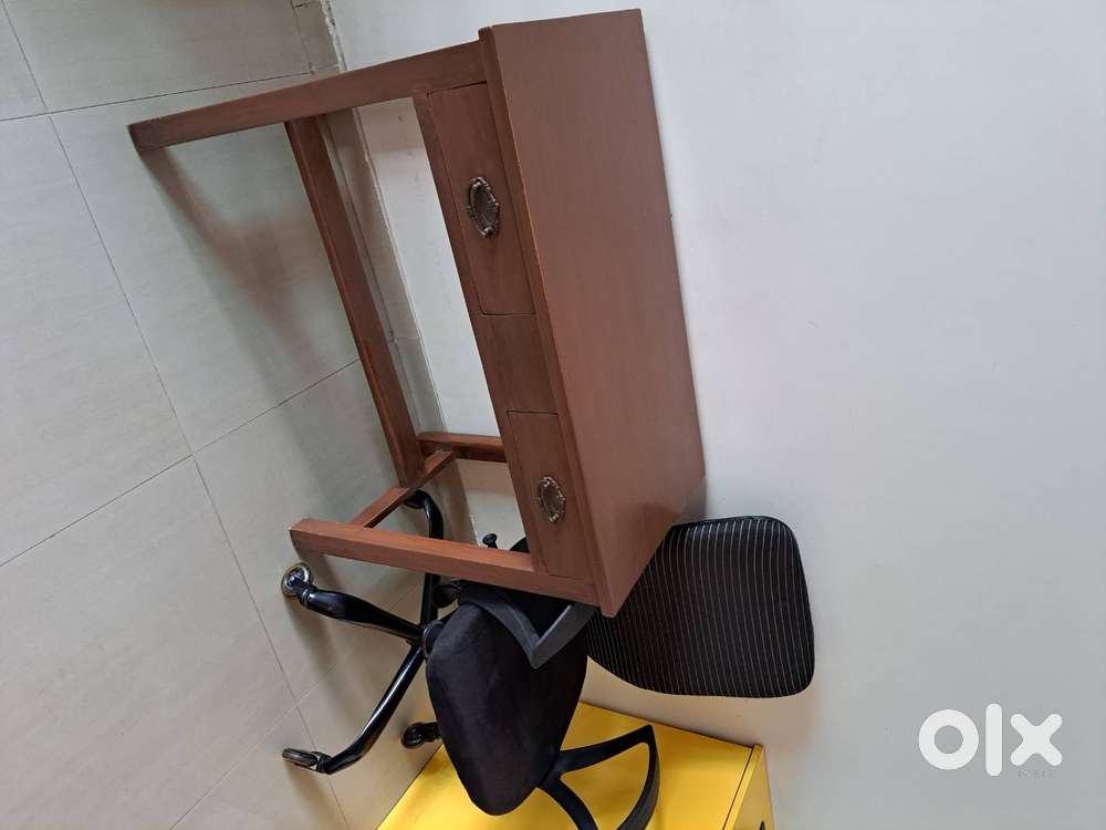 Solid Wood Study Table with Office Chair