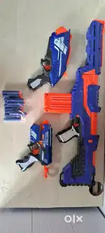 Three Nerf guns