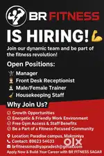 Job recruitment  manager, receptionist,house keeping