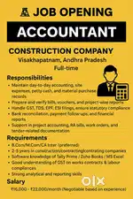 Need Accountant for Construction Company