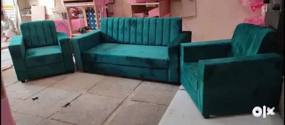 3+1+1 sofa set with beautiful colour and stripes model
