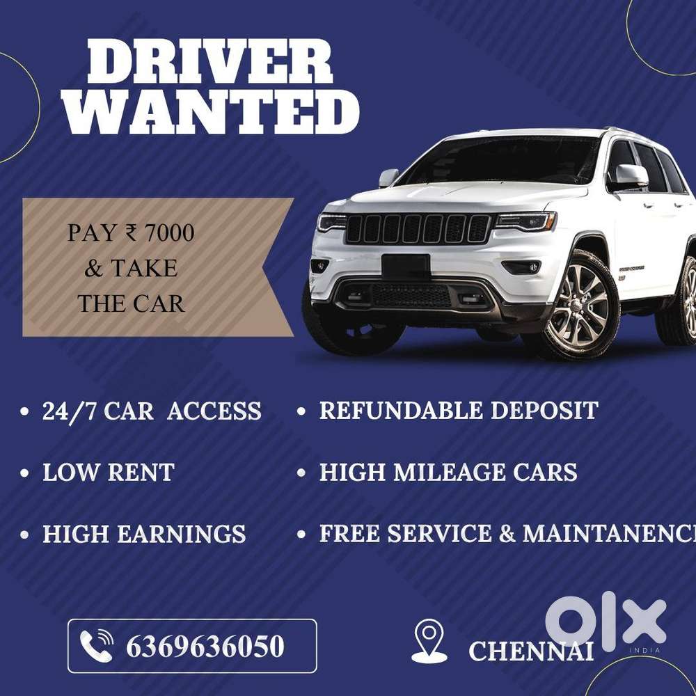 RENTAL CARS / RAPIDO OLA UBER / DRIVER JOBS