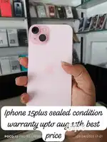 BEST MOBILES AMEERPET IPHONE 15PLUS 128GB PINK 8months old indian