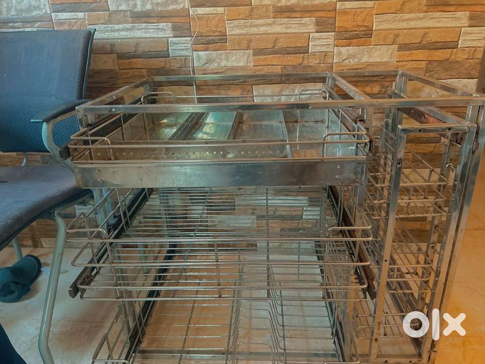 stainless steel kitchen trolley