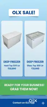 2 Convertable Deep freezers for sale