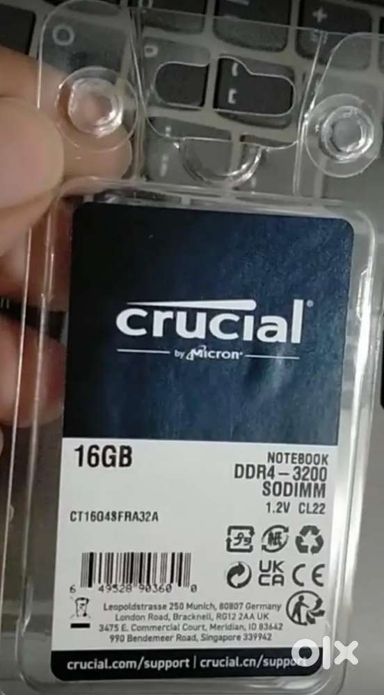 Crucial 16GB DDR4 3200mhz Laptop Ram brand new shield pack