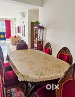 Dining table with six chairs