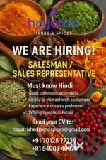 Sales man vacancy available