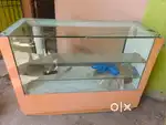 Glass table with lighting for shop 15000 making cost