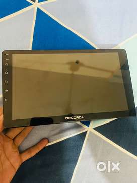 Car multimedia screen with apple car play and led lights for front hb