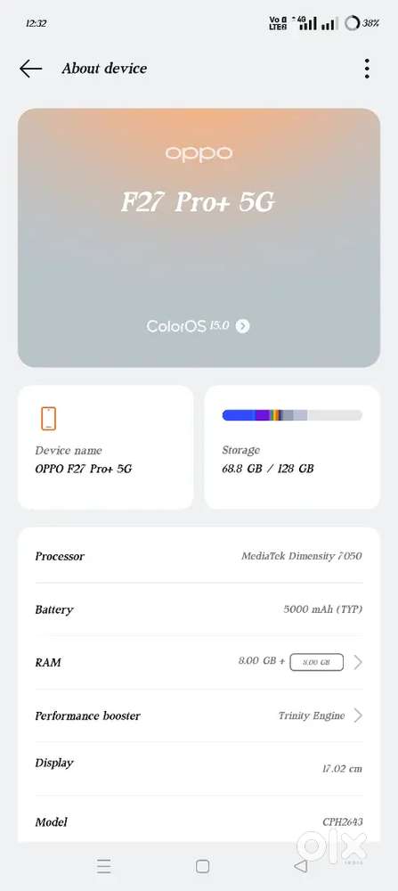 Oppo f27 pro 5G Good condition money problem
