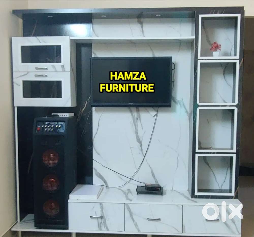 HAMZA FURNITURE NEW DESIGNER LOOK PARTICLE WOOD TV CABINET WITH STORAG
