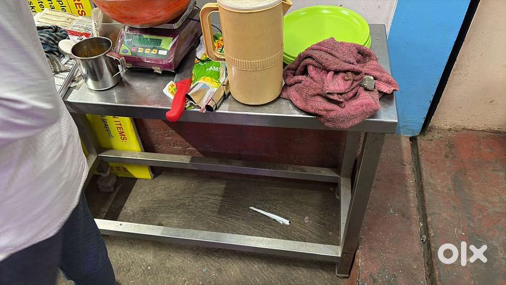 Steel table for hotel