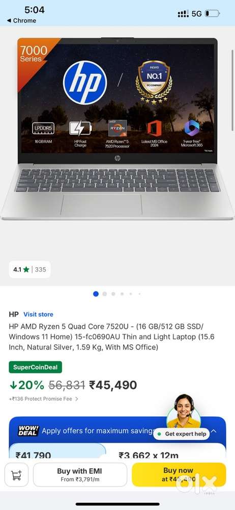 Hp laptop Ryzen5