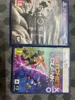 PS5 game ghost of tsushima and ratchet and clank