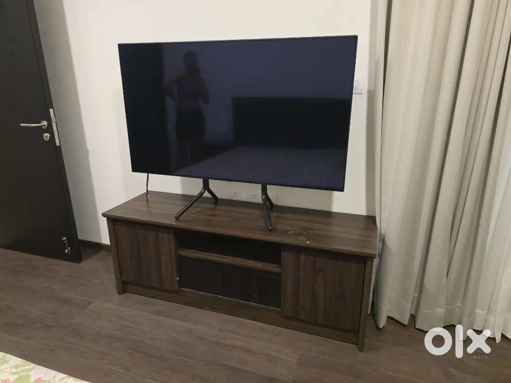 King Size Bed and Dresser and media unit and mattress
