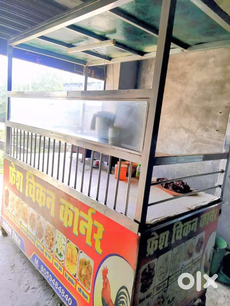 Steel counter sell urgent Condition is good Steel Counter food kart