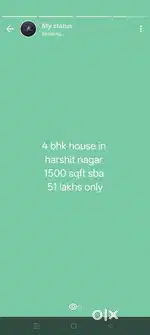 4 bhk double story house   in harshit nagar mohba bazaar tatibandh