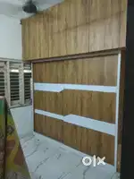 1/6 बीऐचके फलेट में मोडयुलर फर्नीचर कलर्स पीओपी वर्क बना देंगे