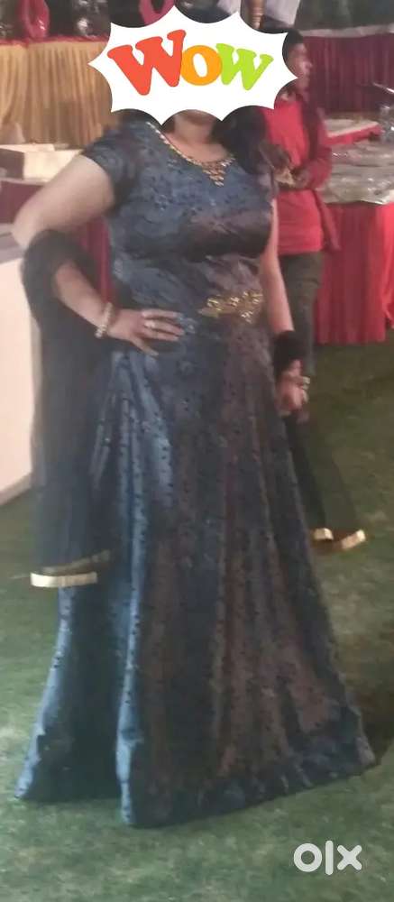 gown grey black new design