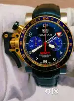 Graham Chronofighter 
Oversize Rose 18karat gold
Gold and SU on
Black