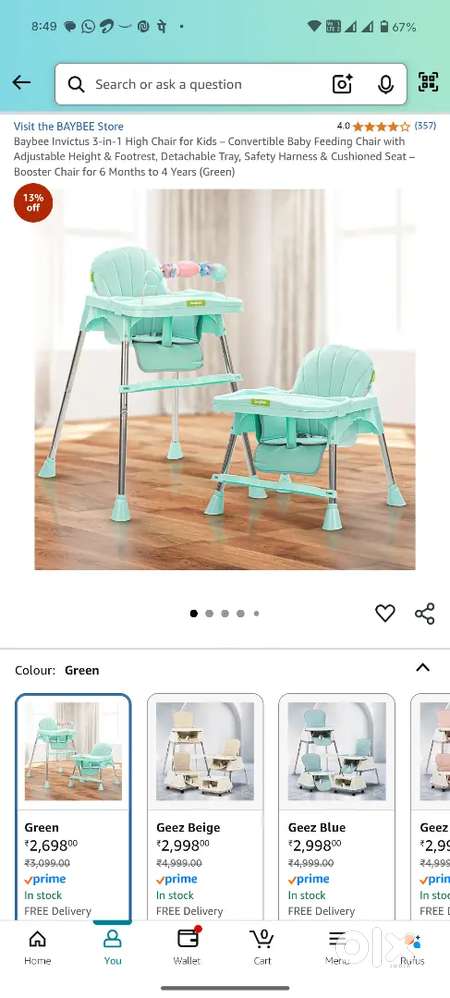 Brand new High Chair for Kids – Convertible Baby Feeding Chair