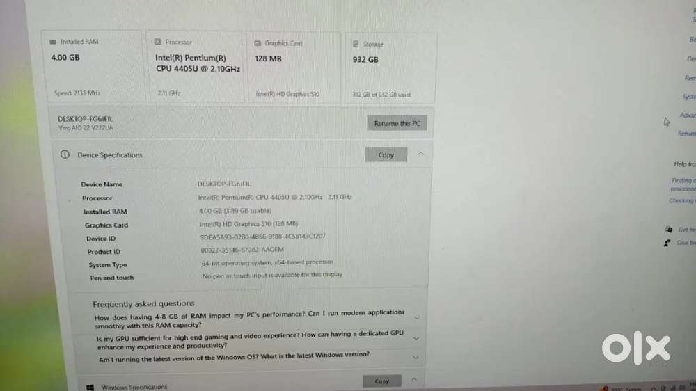 Asus all in one desktop