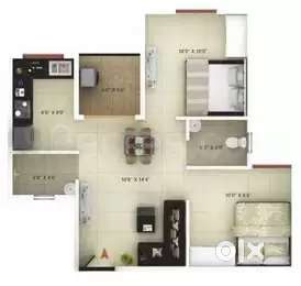 2BHK flat for rent in Icon Happay Living Electronic City