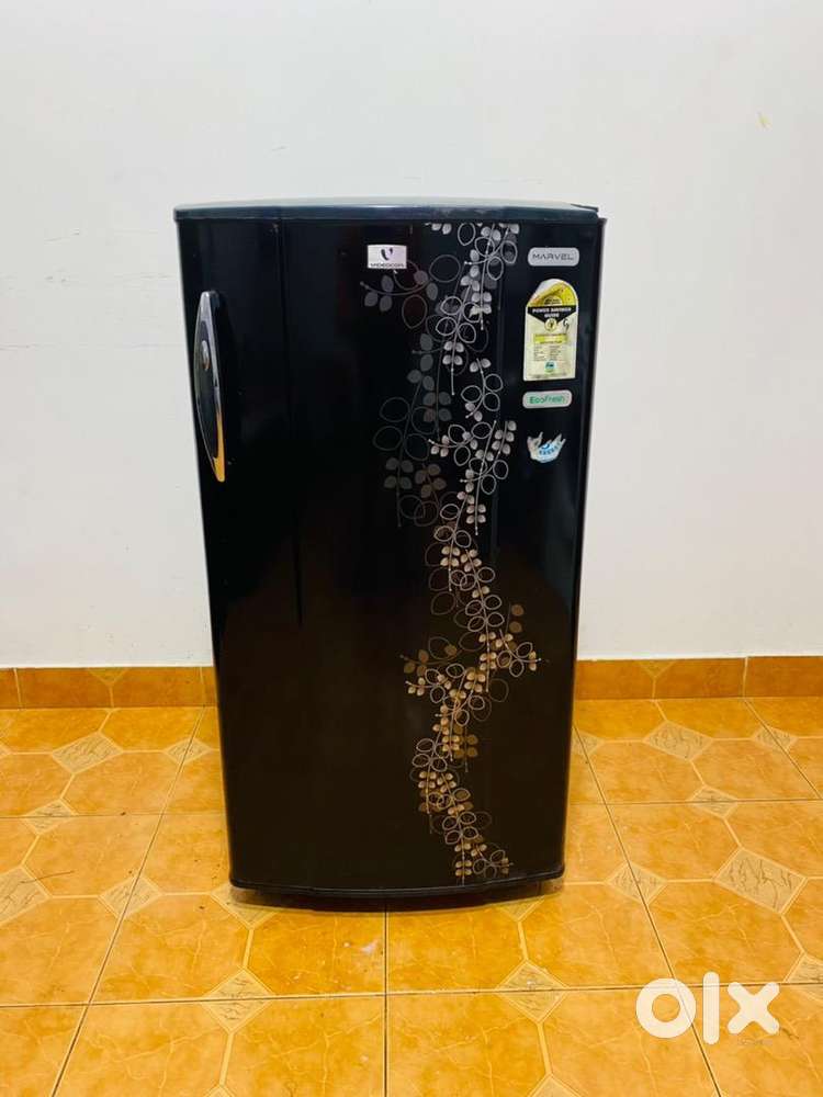 892 Viedecon black Single door fridge Flower Model 180 liters