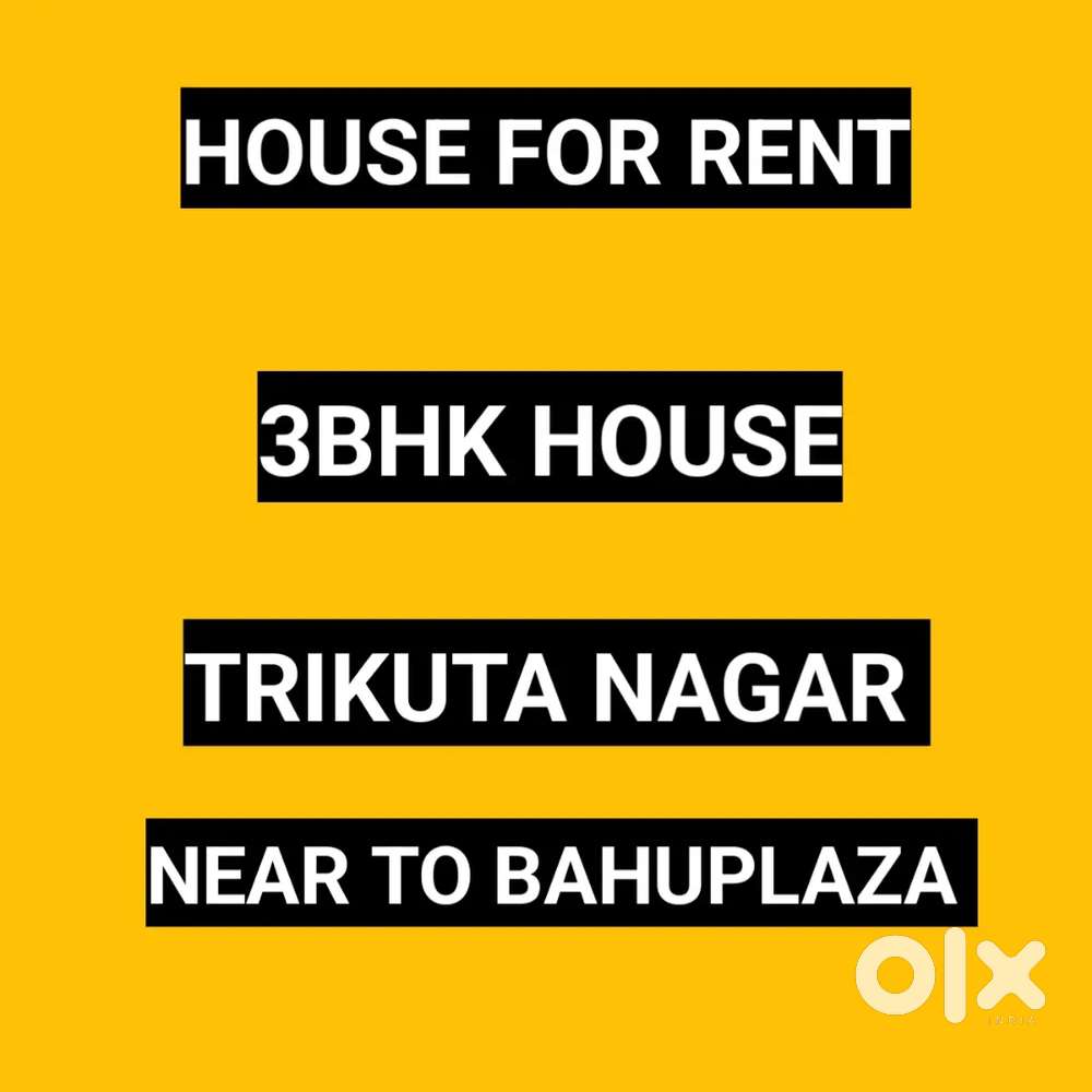 3bhk house Trikuta nagar main road