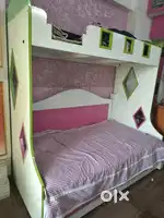 Bunk bed cum double bed with detachable ladder