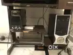 Computer table of wood