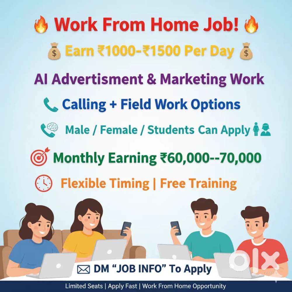 Work from home job / earn 1000- 1500 per day
