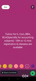 Provided online or offline classess