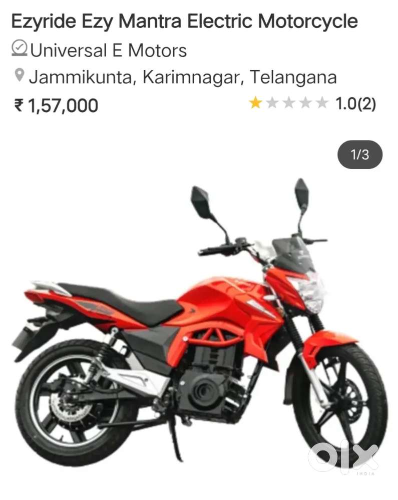 Evtric Rise E electrical bike 3 hours charge 120 km mileage