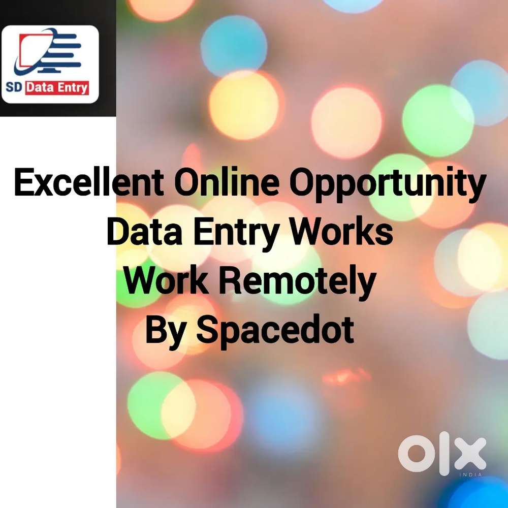 Excellent Online Opportunity Data Entry Jobs
